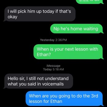 Four Seasons Driving School - Texts that was correct number, then wrong person for final lesson and correct person again after bad review - Driving Schools Near Me - Richmond, California Four Seasons Driving School - Texts that was correct number, then wrong person for final lesson and correct person again after bad review - Driving Schools Near Me - Richmond, California