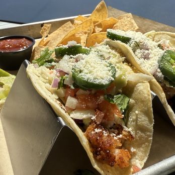 The Brass Tap - 2 Blackened Cod Tacos - Sports Bars Near Me - Marina, California The Brass Tap - 2 Blackened Cod Tacos - Sports Bars Near Me - Marina, California