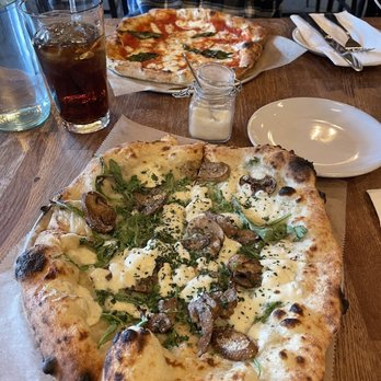 Bambolina Restaurant - Margherita (top) and Forest Mushroom (bottom) - Pizza Near Me - Salem, Massachusetts Bambolina Restaurant - Margherita (top) and Forest Mushroom (bottom) - Pizza Near Me - Salem, Massachusetts