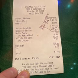 Wrong charge for salad and drink Wrong charge for salad and drink