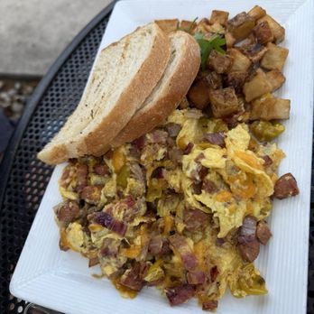 Parkhouse Eatery - Portuguese Sausage* Tres Egg Scramble - Breakfast & Brunch Near Me - San Diego, California Parkhouse Eatery - Portuguese Sausage* Tres Egg Scramble - Breakfast & Brunch Near Me - San Diego, California