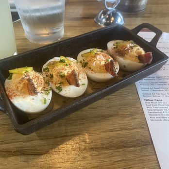 Two Birds Taphouse - The deviled eggs were delicious, I just with the pickle and bacon were bigger on them lol! - Gastropubs Near Me - Marietta, Georgia Two Birds Taphouse - The deviled eggs were delicious, I just with the pickle and bacon were bigger on them lol! - Gastropubs Near Me - Marietta, Georgia