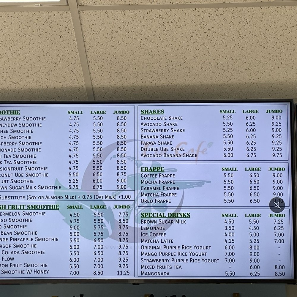 Tea Cafe - Menu board 2 - Bubble Tea Near Me - Hickam Field, Hawaii Tea Cafe - Menu board 2 - Bubble Tea Near Me - Hickam Field, Hawaii