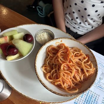 Old Ebbitt Grill - Kids pasta with red sauce and fruit. Everything was steaming hot! - Bars Near Me - Washington, DC, District of Columbia Old Ebbitt Grill - Kids pasta with red sauce and fruit. Everything was steaming hot! - Bars Near Me - Washington, DC, District of Columbia