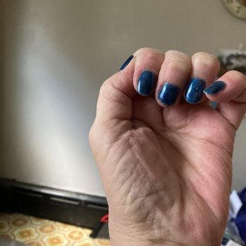 Tweedy For Nails - Gel blue sparkles polish. Left hand. - Nail Salons Near Me - Philadelphia, Pennsylvania Tweedy For Nails - Gel blue sparkles polish. Left hand. - Nail Salons Near Me - Philadelphia, Pennsylvania