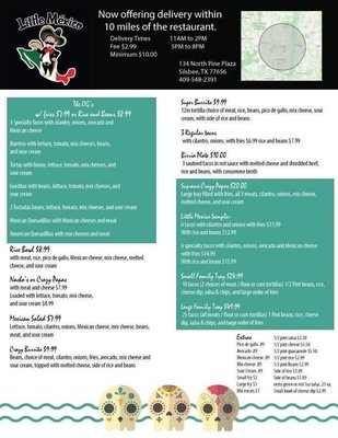 Menu photo 3 Little Mexico Cafe Silsbee, TX