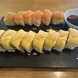 Wasabi Sushi & Grill - Top: Phoenix Roll Bottom: Lobster Roll w/mango