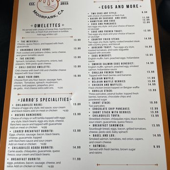 Jarro’s cafe - Menu - Breakfast & Brunch Near Me - Moorpark, California