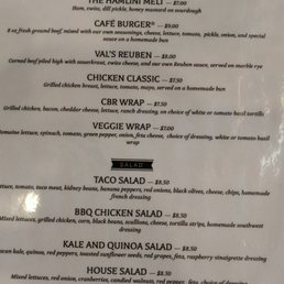 Lunch menu Lunch menu