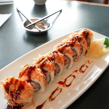Ya Fei - Angel Roll- tuna, salmon and yellowtail topped with spicy crab, eel sauce - Chinese Near Me - Pittsburgh, Pennsylvania Ya Fei - Angel Roll- tuna, salmon and yellowtail topped with spicy crab, eel sauce - Chinese Near Me - Pittsburgh, Pennsylvania