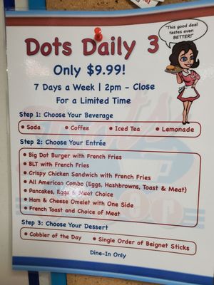 Menu photo 1 Dots Diner - Williams Blvd. Kenner, LA Menu photo 1 Dots Diner - Williams Blvd. Kenner, LA
