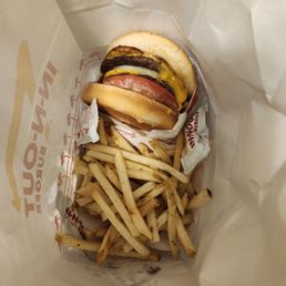 Double-Double and fries. Double-Double and fries.