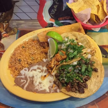 La Parada - Pork tamale, shredded chicken taco, and steak taco - Mexican Near Me - Indianapolis, Indiana