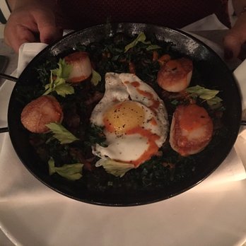 The Henry - Mushroom Paella with black kale and seared scallops - New American Near Me - Phoenix, Arizona
