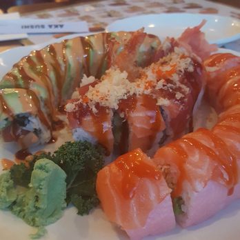 Aka Sushi - Delicious rolls, this is one of the special platters they  have. - Sushi Bars Near Me - Bristow, Virginia