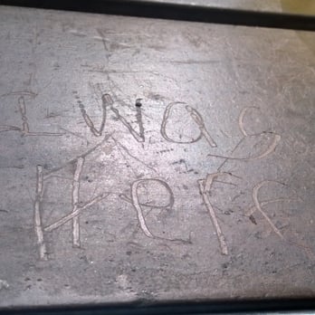 Cuban Pete's - I carved these words on my grease layered table at Cuban Pete's - Cuban Near Me - Montclair, New Jersey