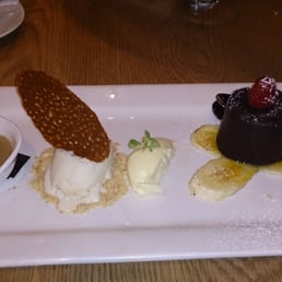 Chocolate banana pudding with espresso sauce. Chocolate banana pudding with espresso sauce.