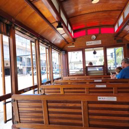 Inside the trolley