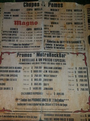 Menu photo 3 Metro Rock Bar Puebla, PUE