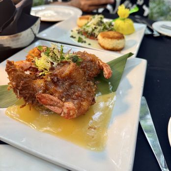 Spencer's Restaurant - Fried Coconut Crusted Shrimp - New American Near Me - Palm Springs, California Spencer's Restaurant - Fried Coconut Crusted Shrimp - New American Near Me - Palm Springs, California