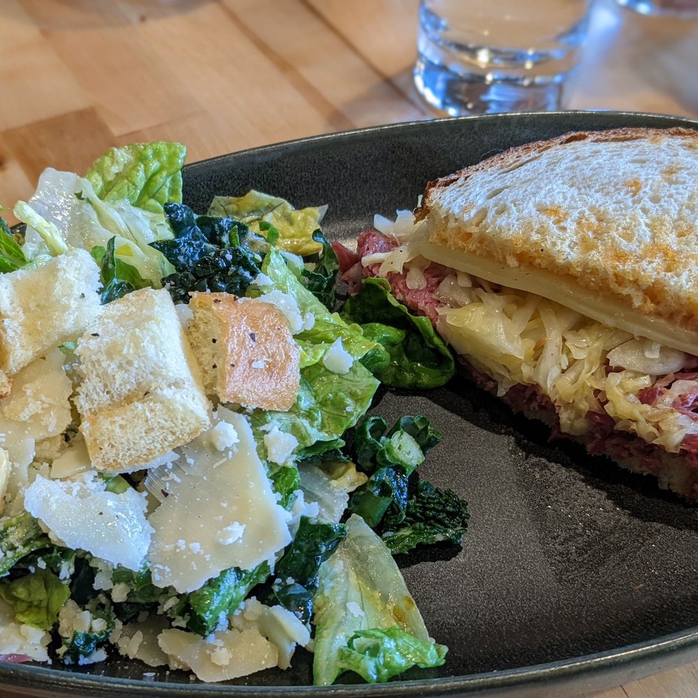 Reuben with a side of Kale Cesar Salad Reuben with a side of Kale Cesar Salad