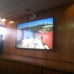 The TV screen shows the front of the boat if you don't want to go outside. The TV screen shows the front of the boat if you don't want to go outside.