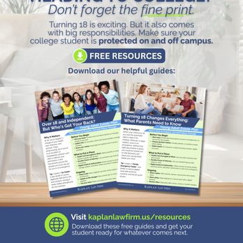 Kaplan Law Firm - Got a student heading off to college? Check our free resources at kaplanlawfirm.us/turning18 - Business Law Near Me - Oviedo, Florida Kaplan Law Firm - Got a student heading off to college? Check our free resources at kaplanlawfirm.us/turning18 - Business Law Near Me - Oviedo, Florida