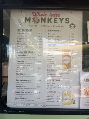 Menu photo 1 Whole Latte Monkeys Davie, FL Menu photo 1 Whole Latte Monkeys Davie, FL