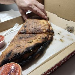 Daytona Pizza and Wings - Spinanch and mushroom calzone