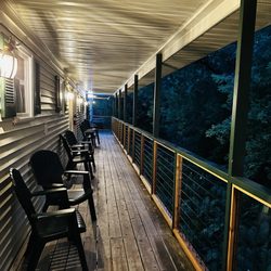 The upstairs/outside of our rooms