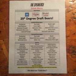 The Speak Easy - Drink menu