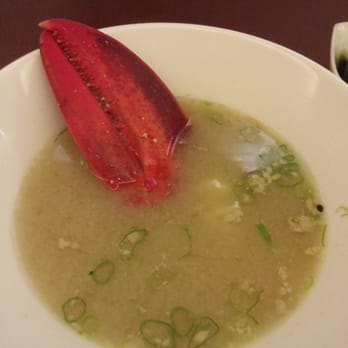 JaBistro - Lobster miso soup . A big chunk of lobster was already missing in my claw :( - Japanese Near Me - Toronto, Ontario