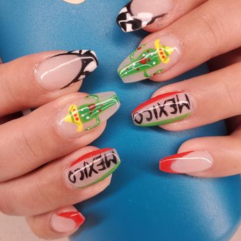 Kitchen Nail Bar - Coleman - Mexico Woeld Cup nails by Taylor - Nail Salons Near Me - San Jose, California