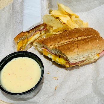 Mazzio’s Pizza - Hot ham & cheese sandwich ~extra creamy Italian dressing on the side - Pizza Near Me - Del City, Oklahoma Mazzio’s Pizza - Hot ham & cheese sandwich ~extra creamy Italian dressing on the side - Pizza Near Me - Del City, Oklahoma