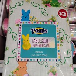 Dollar Tree - Peeps Vinyl Tablecloth ($3)  01-10-2025