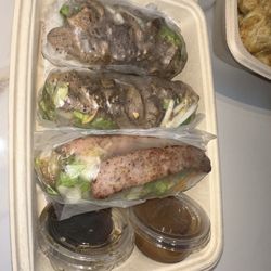 Nem Spring Roll Bar - Spring rolls: steak and nem nuong.