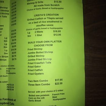Juju's & Crista's  ShrimpBoat Cafe - Menu Page 2 - Cajun/Creole Near Me - Corinth, Mississippi