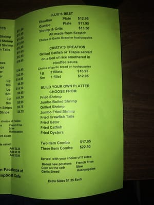 Menu photo 2 Juju's & Crista's  ShrimpBoat Cafe Corinth, MS