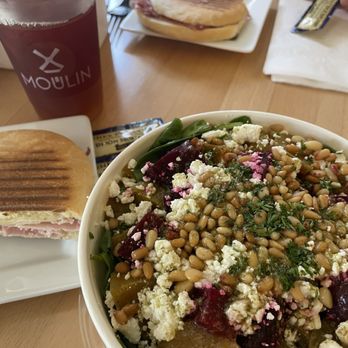 Moulin - Ham & cheese sandwich with beet salad !! - Bakeries Near Me - Costa Mesa, California Moulin - Ham & cheese sandwich with beet salad !! - Bakeries Near Me - Costa Mesa, California