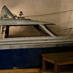 Little Kings Shuffle Club - A boat that ain't seen the water in years.