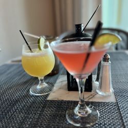 Shore - Peach margarita and ginger cosmopolitan
