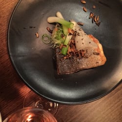 Annata - Hiramasa Kingfish, Puffed Wild Rice, Tumeric Caramel, Pickled Ginger