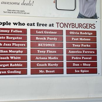 Tonyburgers - West Valley - Burgers Near Me - Valley, Utah