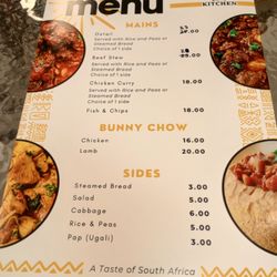 Soweto Kitchen - Menu