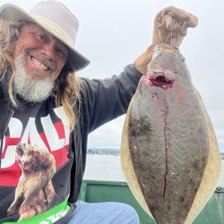 Capitola Boat & Bait - My first halibut I ever caught Dave from boat and tackle told me where to go and what to use