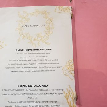 Cafe Carrousel - Menu - Cafes Near Me - Paris