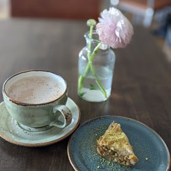 Persimmon - Chai latte and baklava