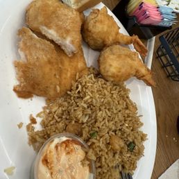 Fish and stuffed shrimp Fish and stuffed shrimp