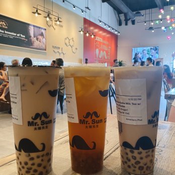 Mr Sun Tea - Rainbow Milk Tea, Passion Fruit Green Tea with Brown Sugar Boba, Milk Tea with Brown Sugar Boba - Juice Bars & Smoothies Near Me - Fremont, California