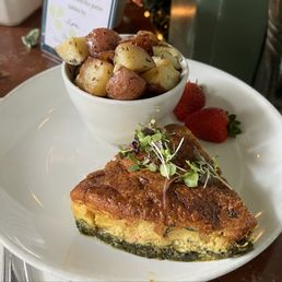Quiche with rosemary potatoes. Quiche with rosemary potatoes.